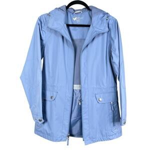 Natural Reflections Blue Hooded Coat Jacket Size Small